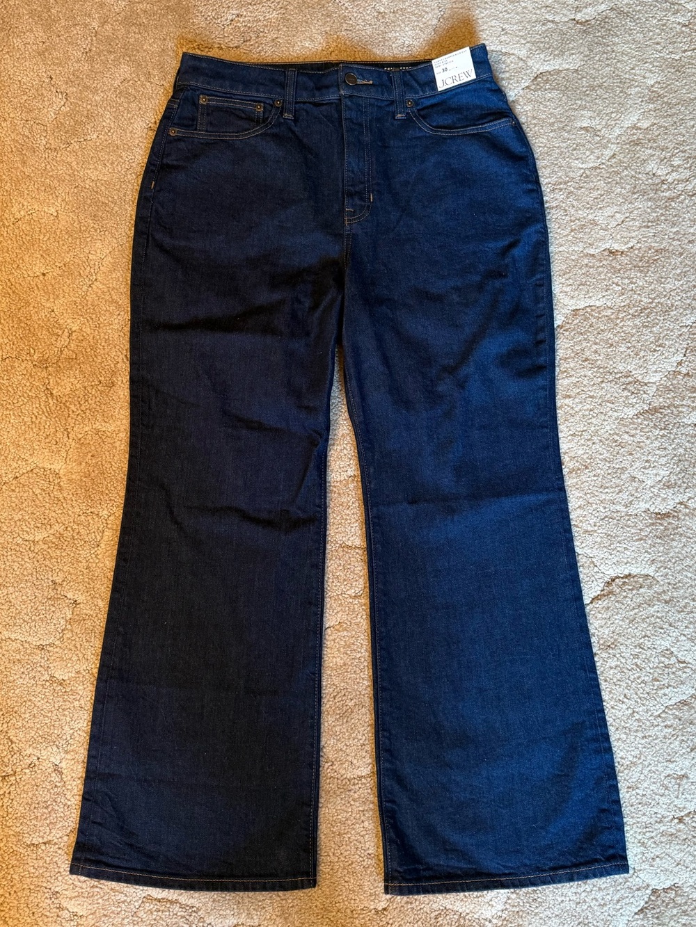 J. Crew Dark Wash Curvy Cropped Kick Out Jean